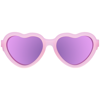 Frosted Pink Heart | Purple Polarized Mirrored Lenses