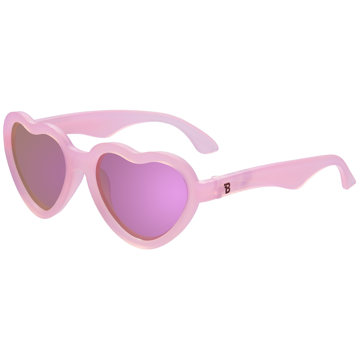 Frosted Pink Heart | Purple Polarized Mirrored Lenses