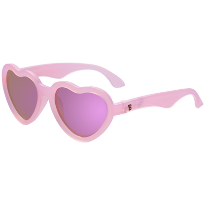 Frosted Pink Heart | Purple Polarized Mirrored Lenses