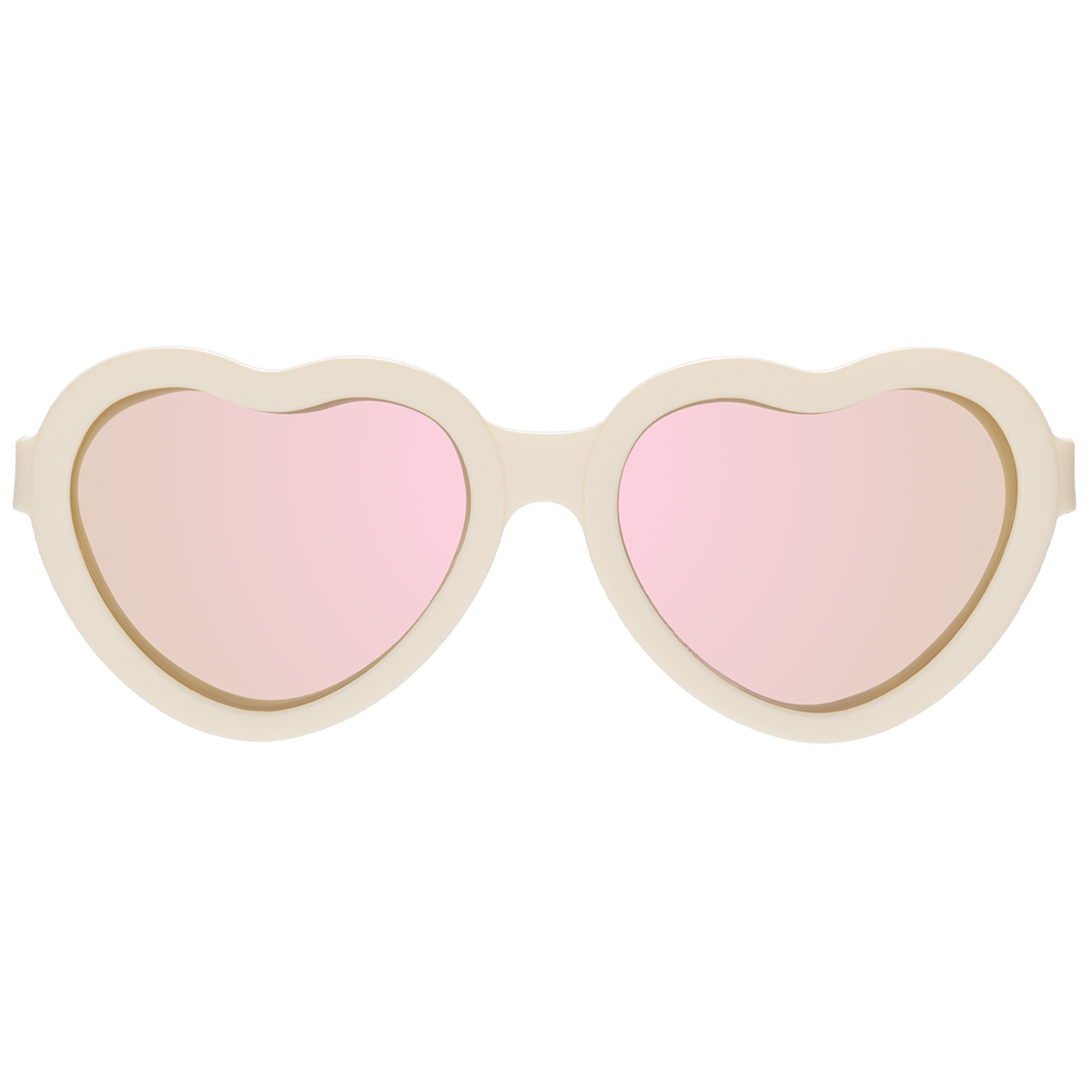 Sweet Cream Heart | Rose Gold Polarized Mirrored Lenses