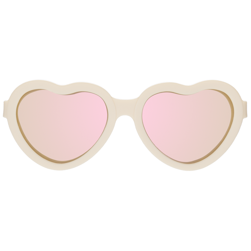 Sweet Cream Heart | Rose Gold Polarized Mirrored Lenses