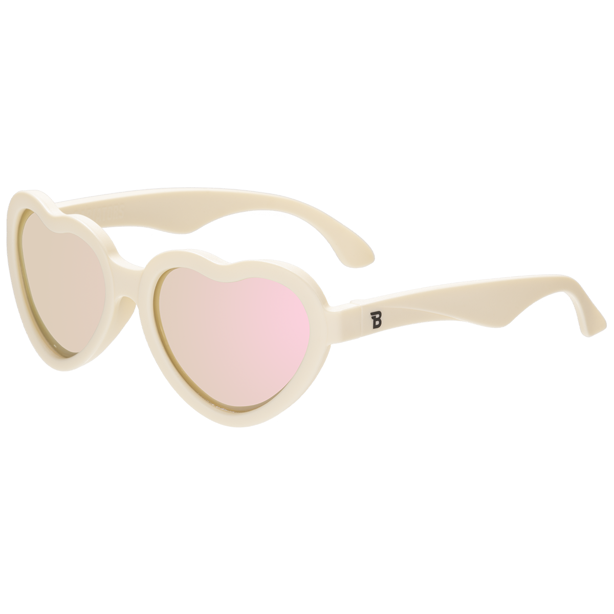 Sweet Cream Heart | Rose Gold Polarized Mirrored Lenses