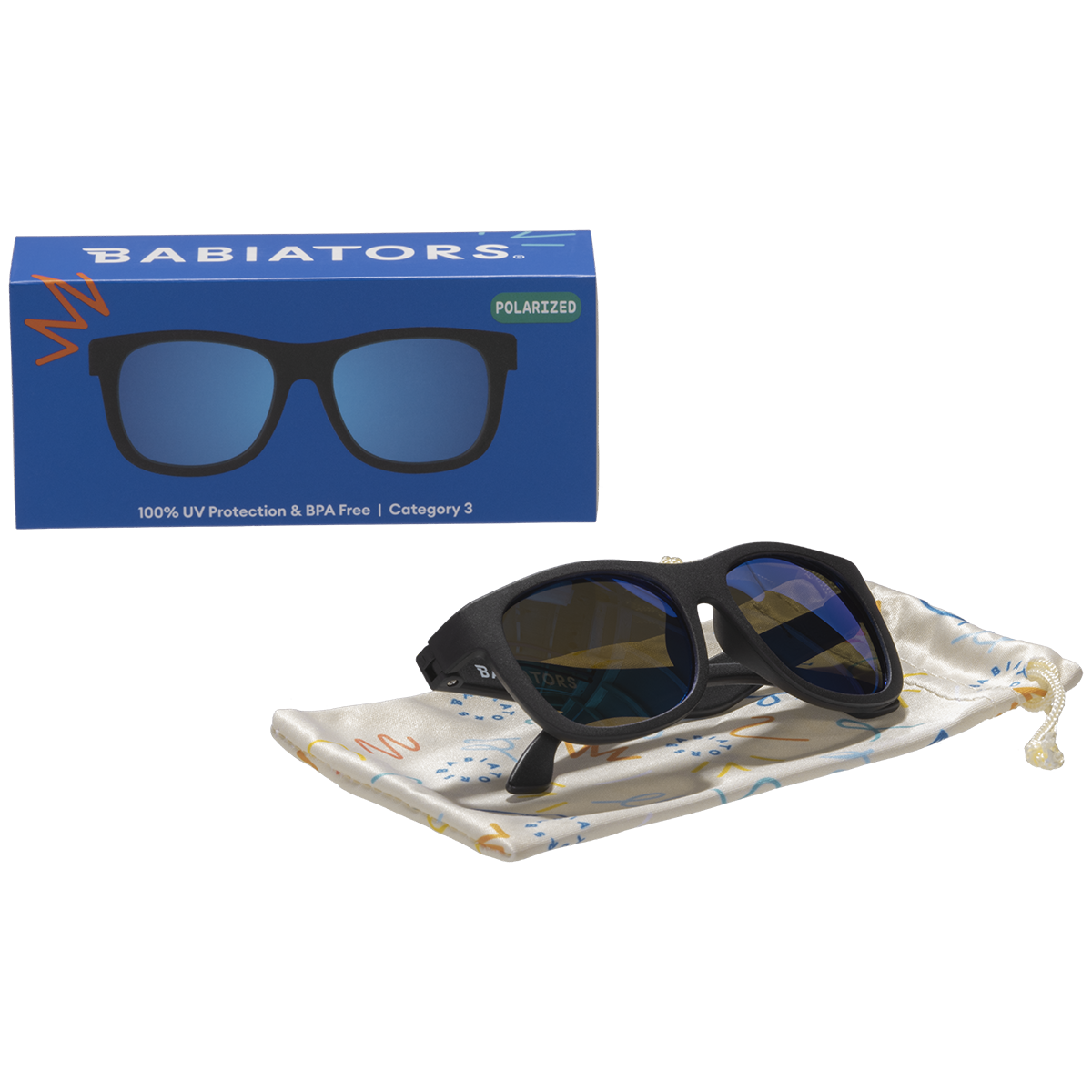 Jet Black Polarized Navigator | Cobalt Mirrored Lens