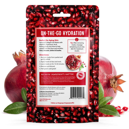 Pomegranate & Aloe Face & Neck Express Masks by ToGoSpa