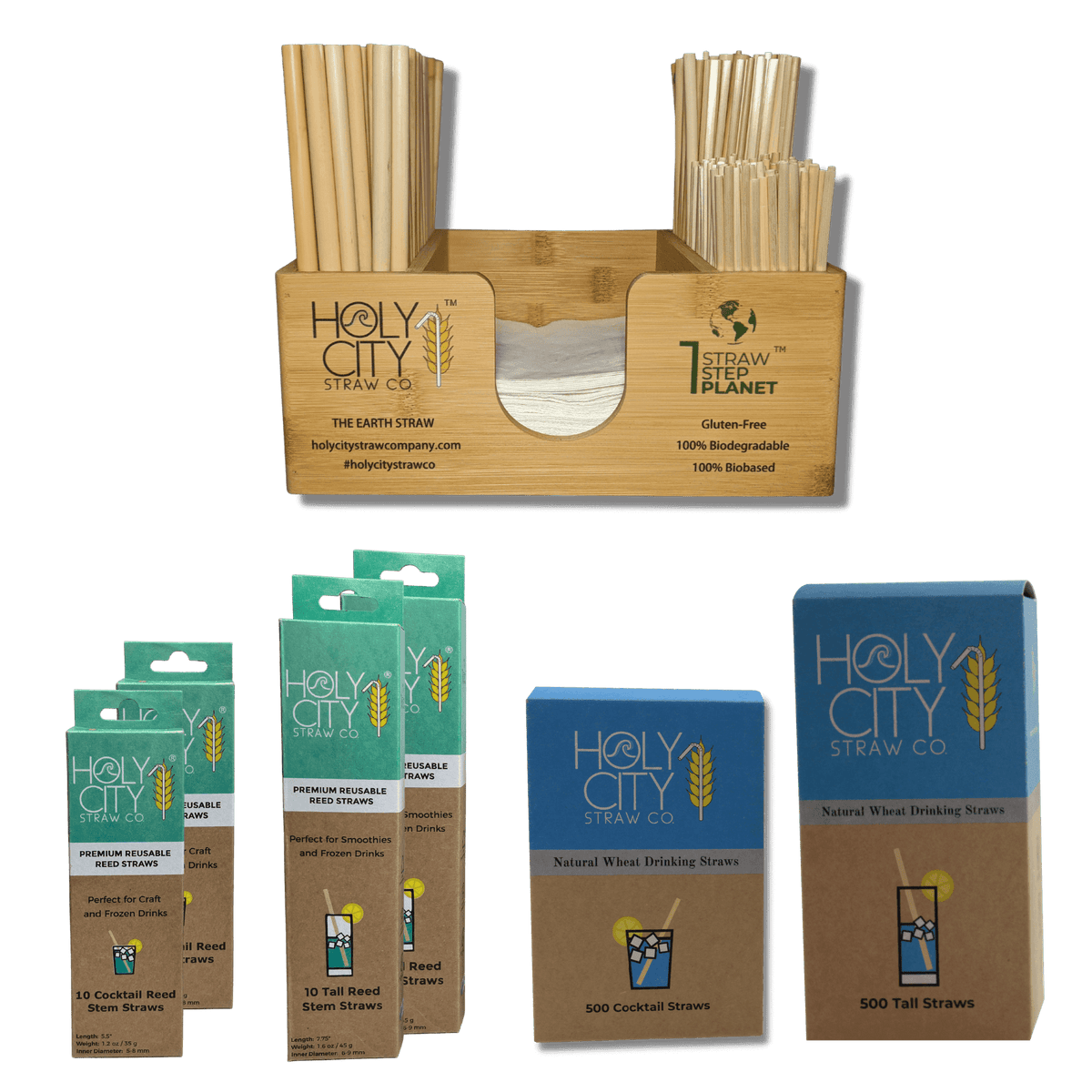 Premium Home Bar Starter Package by Holy City Straw Company