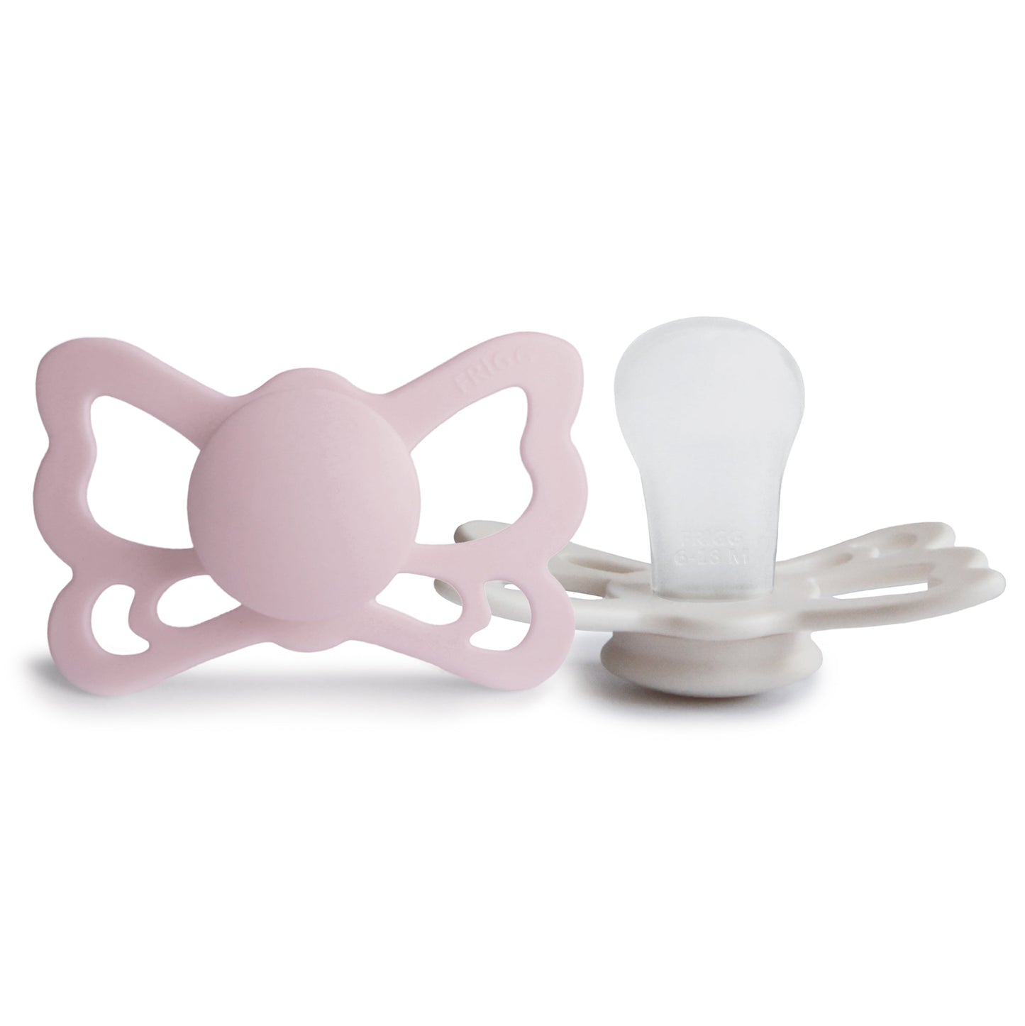 FRIGG Butterfly Anatomical Silicone Pacifier 2-Pack (6-18 Months)