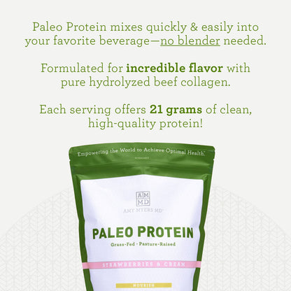 Paleo Protein - Strawberries & Cream by Amy Myers MD