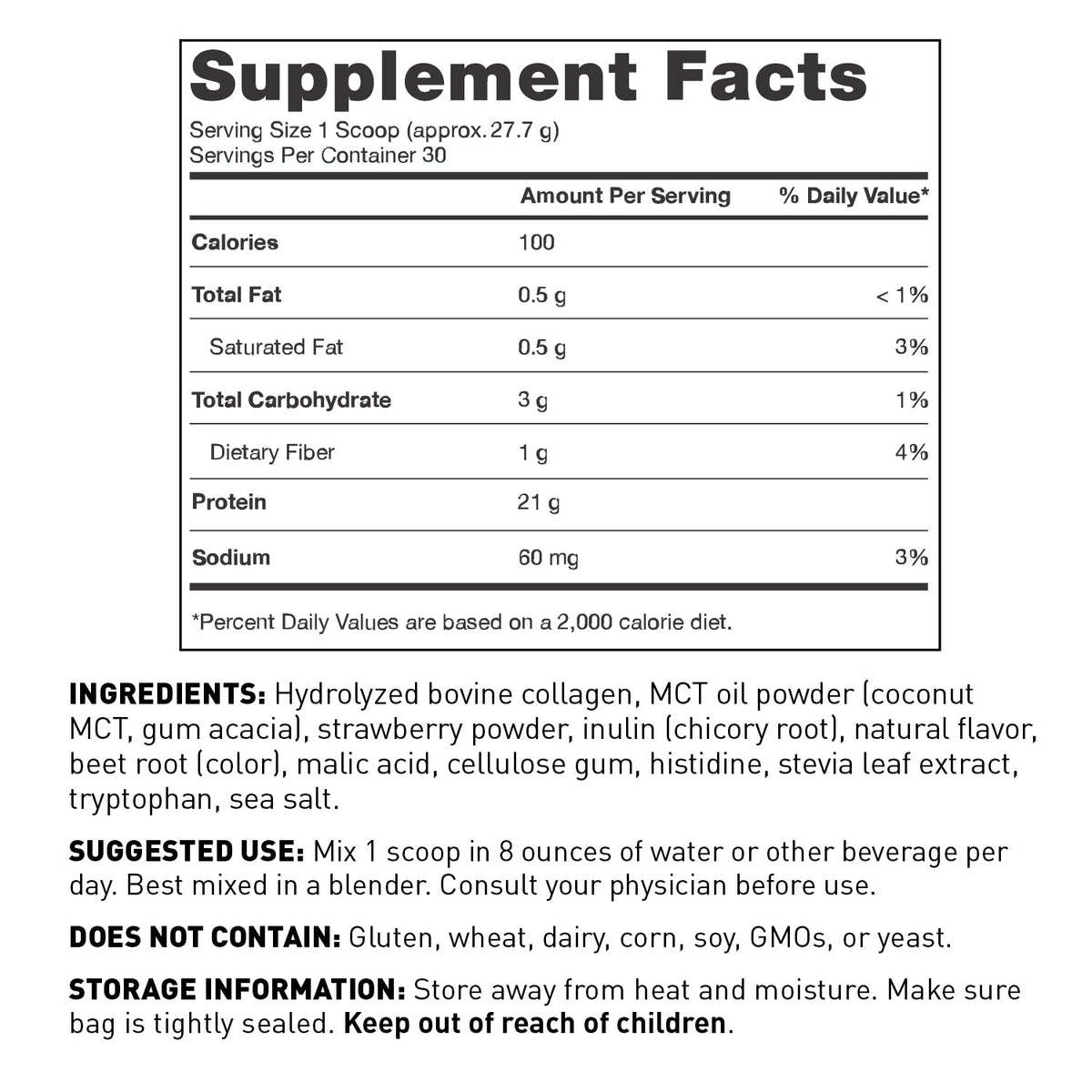 Paleo Protein - Strawberries & Cream by Amy Myers MD