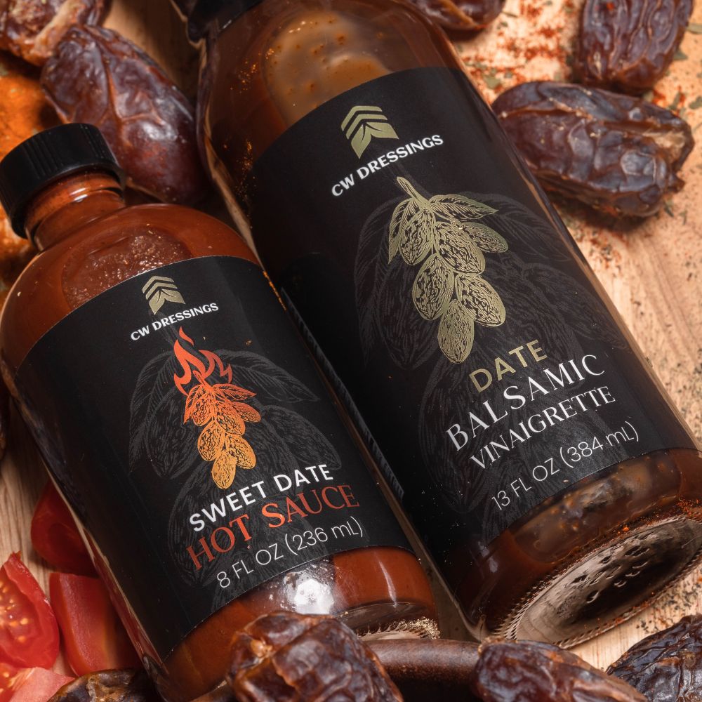 DATE BALSAMIC VINAIGRETTE & SWEET DATE HOT SAUCE BUNDLE by CW Dressings™