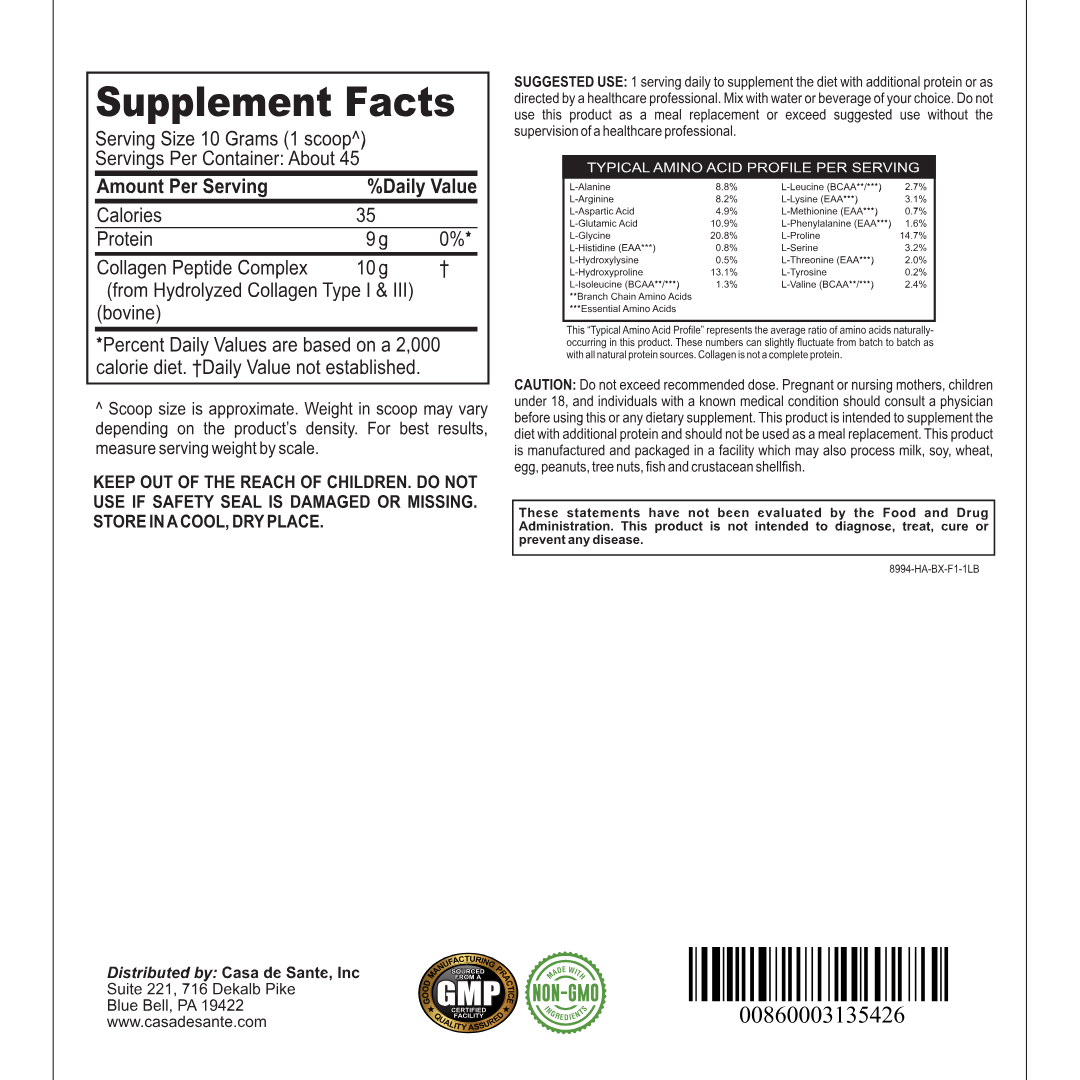 Elemental Collagen Peptides | Low FODMAP & GLP-1 Gentle Protein for Hair, Skin & Joints