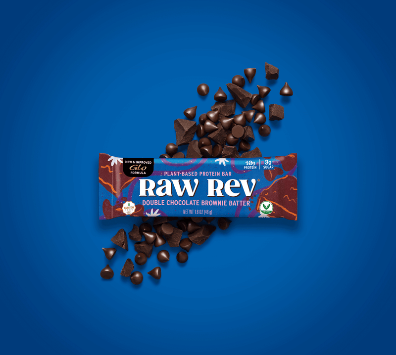 Double Chocolate Brownie Batter "New & Improved Glo" Vegan Protein Bars