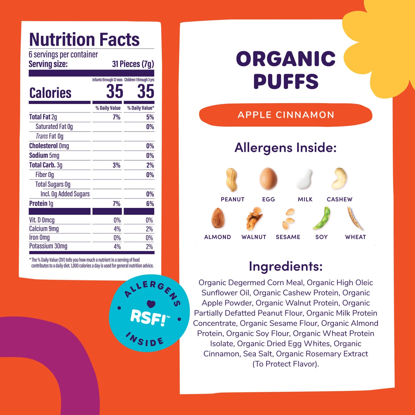 Organic Puffs - Daniel Tiger Apple Cinnamon