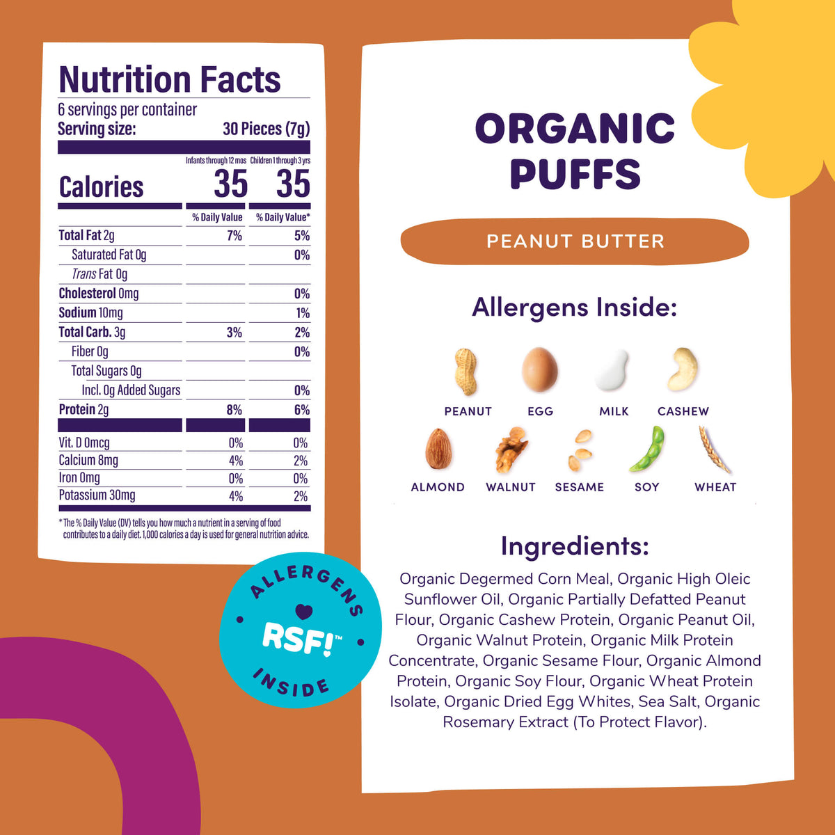 Organic Puffs - Peanut Butter