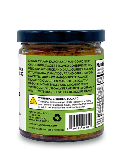 Indian Raw Mango Pickle - Limited Edition Seasonal Item - 9 oz