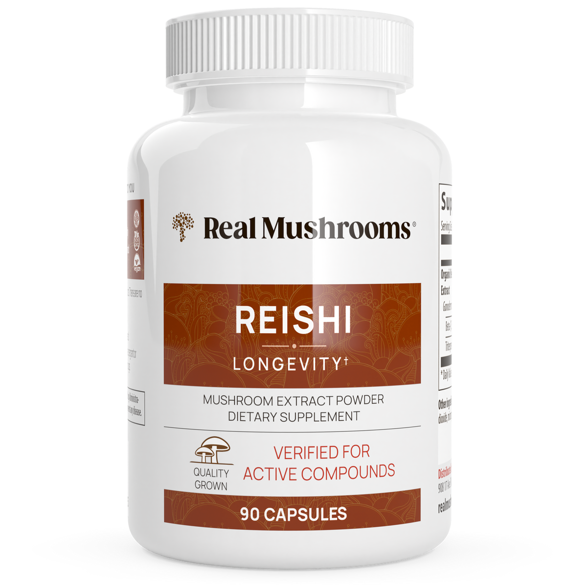 Organic Reishi Mushroom Capsules by Real Mushrooms