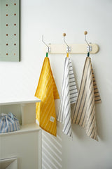 Retro Farmhouse French Linen Stripe Placemat for Elegant Table Setting