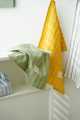 Retro Farmhouse French Linen Stripe Placemat for Elegant Table Setting