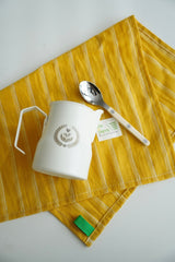 Retro Farmhouse French Linen Stripe Placemat for Elegant Table Setting