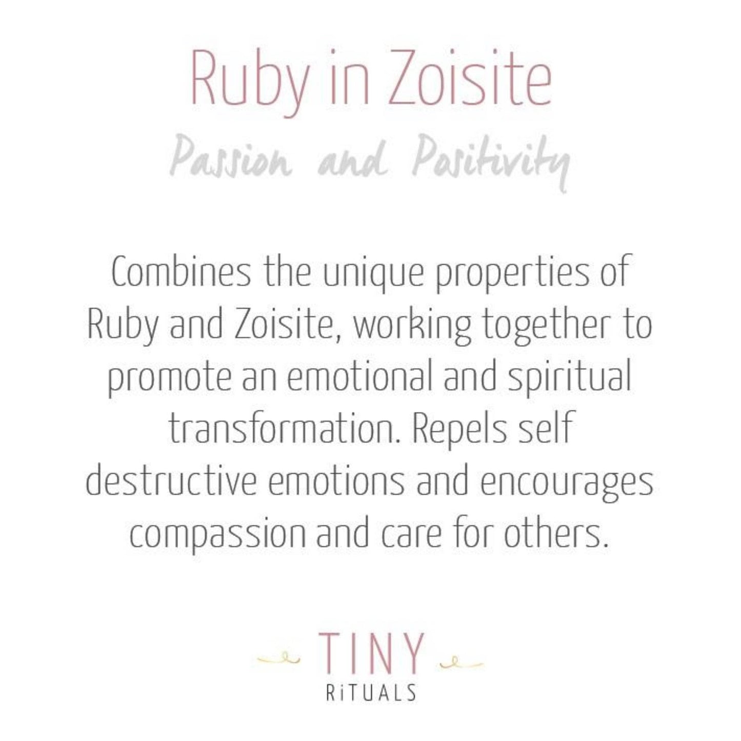 Ruby Zoisite Energy Bracelet by Tiny Rituals