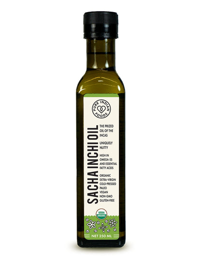 Sacha Inchi Oil, Cold Pressed, Virgin & Certified Organic - 250 mL