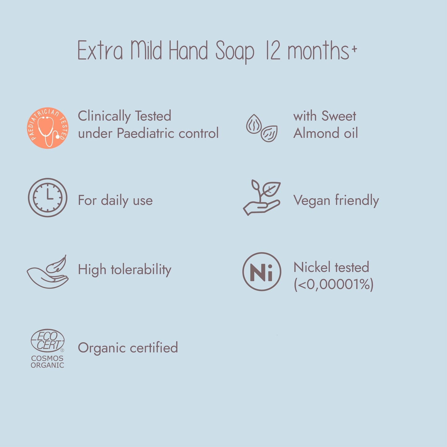 Dadaumpa Extra Mild Hand Soap 12months+ Organic Certified (Net Wt. 3.52 Ounces)