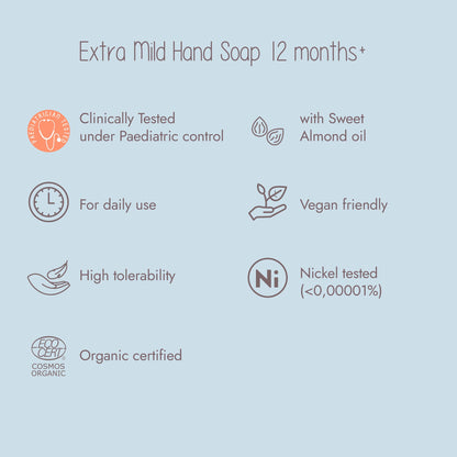 Dadaumpa Extra Mild Hand Soap 12months+ Organic Certified (Net Wt. 3.52 Ounces)