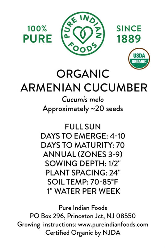 Organic Armenian Cucumber Seeds