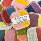 Scrap Felt Polish Pads: Set of 4 - Earthy Rainbow