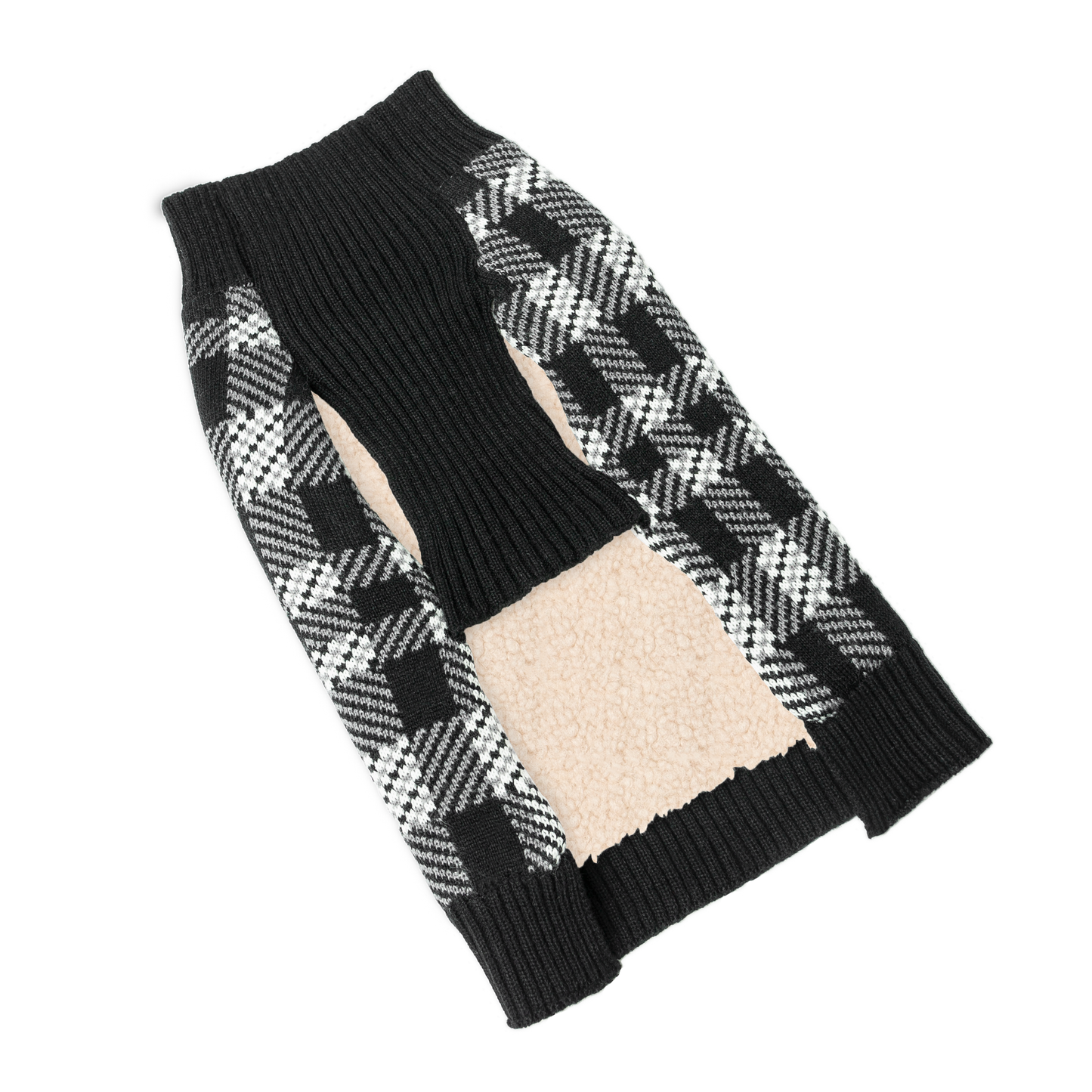 Theo Dog Sweater – Sherpa-Lined Plaid Design