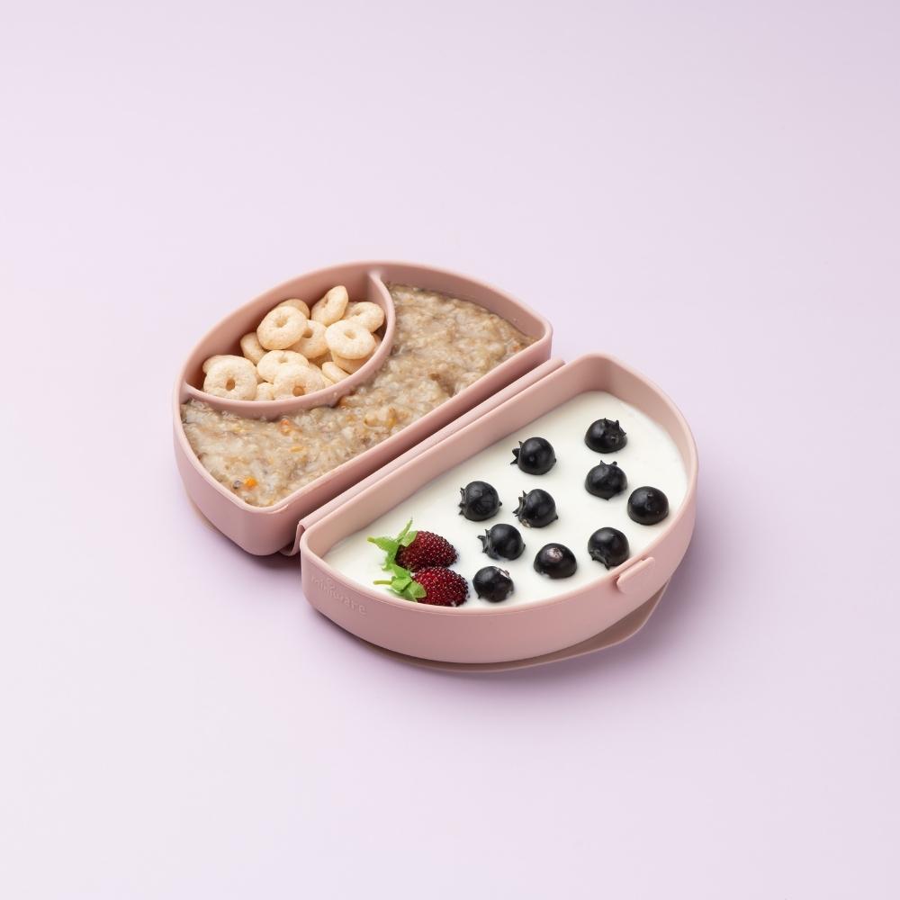 Silifold: Compact Children's Portable Plate - Pink Salt by Miniware