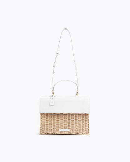 THE LARGE LUNCHER - WHITE WICKER