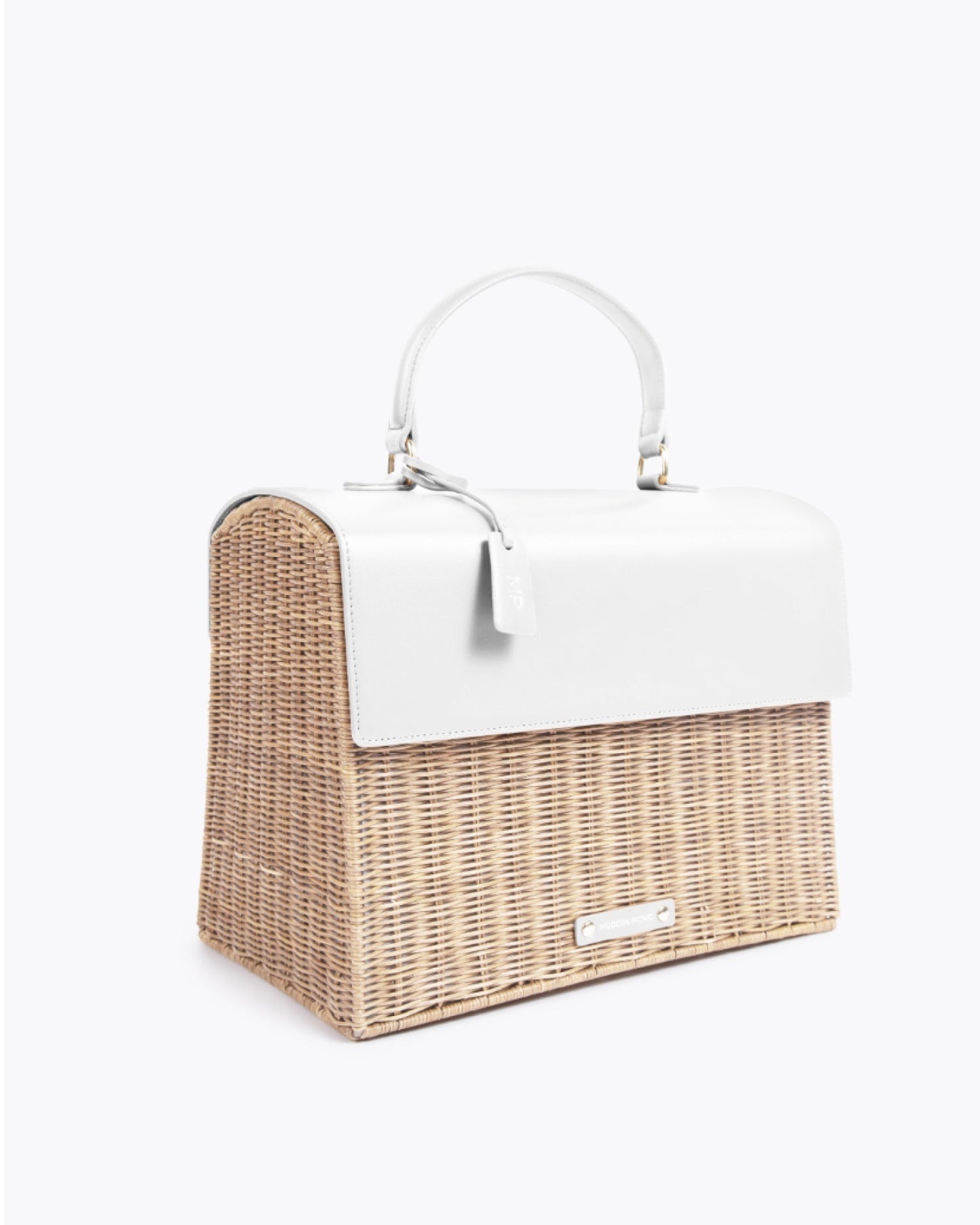 THE LARGE LUNCHER - WHITE WICKER