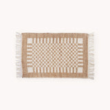 Check Jute Floor Mat by POKOLOKO