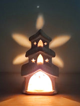 Terracotta Tea Light Candle Holder - House