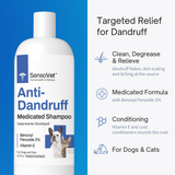 Anti-Dandruff Shampoo for Dogs & Cats - 12oz