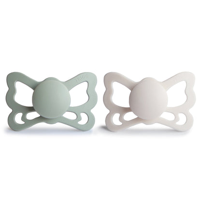 FRIGG Butterfly Anatomical Silicone Pacifier 2-Pack (6-18 Months)