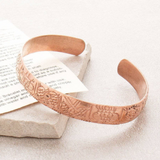 Fair Trade Astamangala Copper Healing Bangle by Tiny Rituals