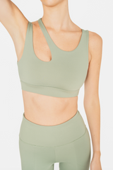 Seaav Coast to Coast Cut Out Bra in Dusty Sage