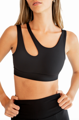 Seaav Coast to Coast Cut Out Bra in Onyx