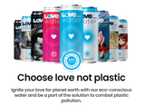 Love Water, 100% Naturally Alkaline, Artesian Water,  Recycled Aluminum 16 oz Cans, by Love.com, Case of 24