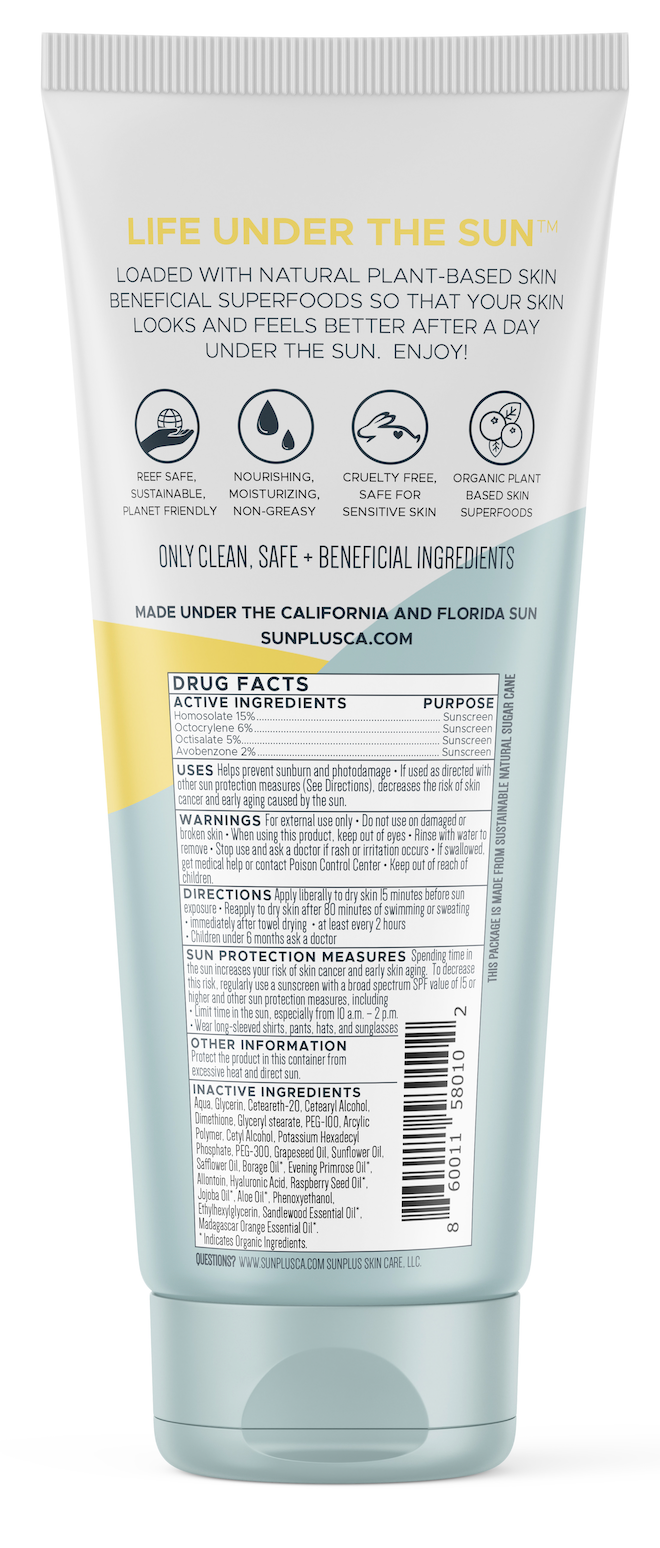 Everyday SPF 30 Sunscreen Lotion - with Organic Evening Primrose, Starflower, Red Raspberry, Aloe and Jojoba