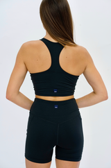 Seaav Coast to Coast V Neck Bra Top in Onyx 2