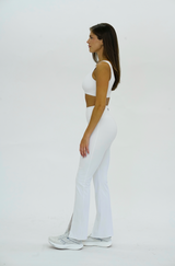 Seaav Coast to Coast Cut Out Bootcut Legging in White 2