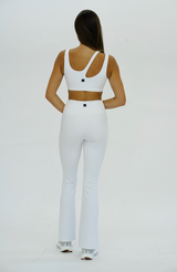Seaav Coast to Coast Cut Out Bootcut Legging in White 3