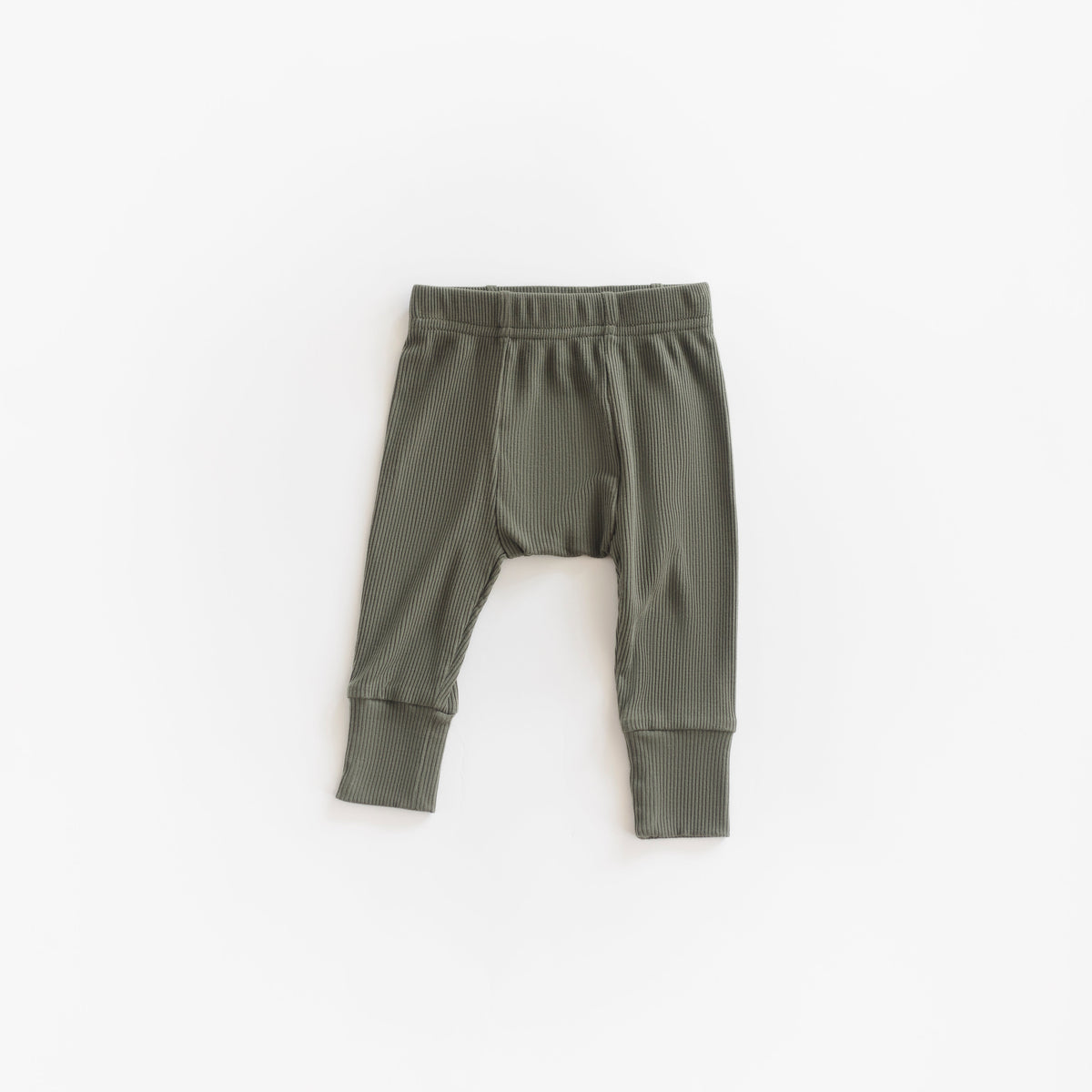 Ribbed Modal Pant - Olive