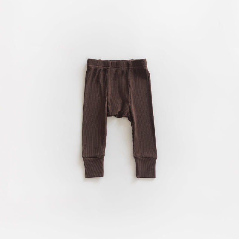 Ribbed Modal Pant - Espresso