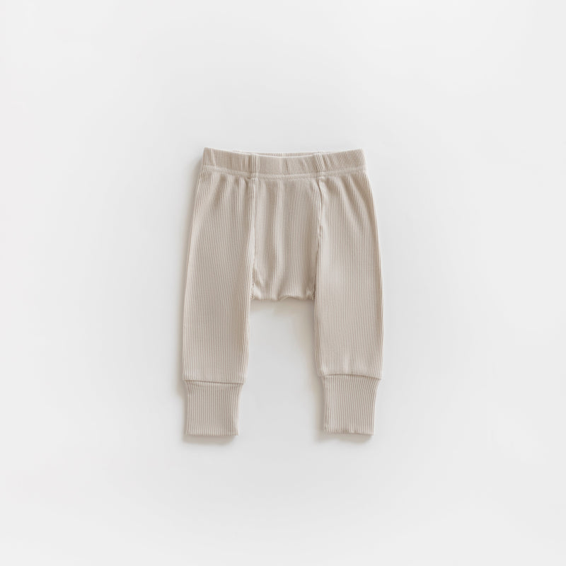 Ribbed Modal Pant - Stone