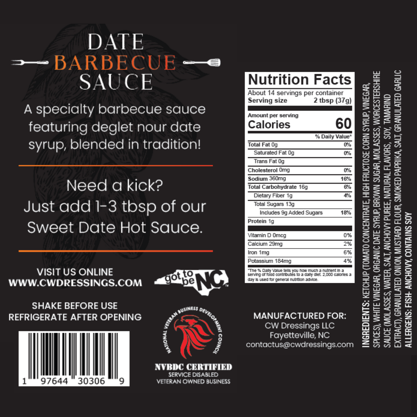 DATE BARBECUE SAUCE by CW Dressings™