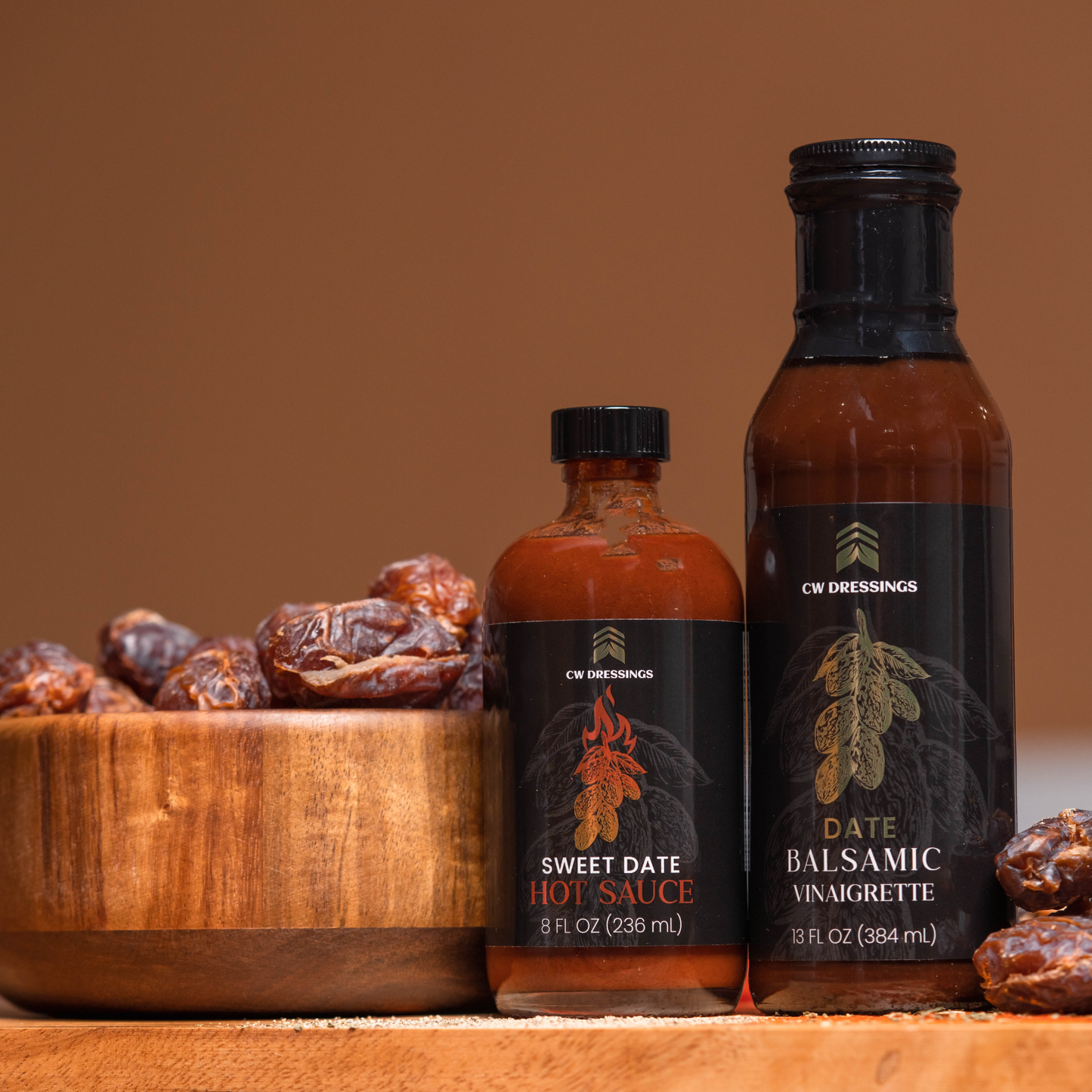 DATE BALSAMIC VINAIGRETTE & SWEET DATE HOT SAUCE BUNDLE by CW Dressings™