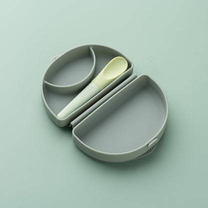 Silifold: Compact Children's Portable Plate - Sage by Miniware